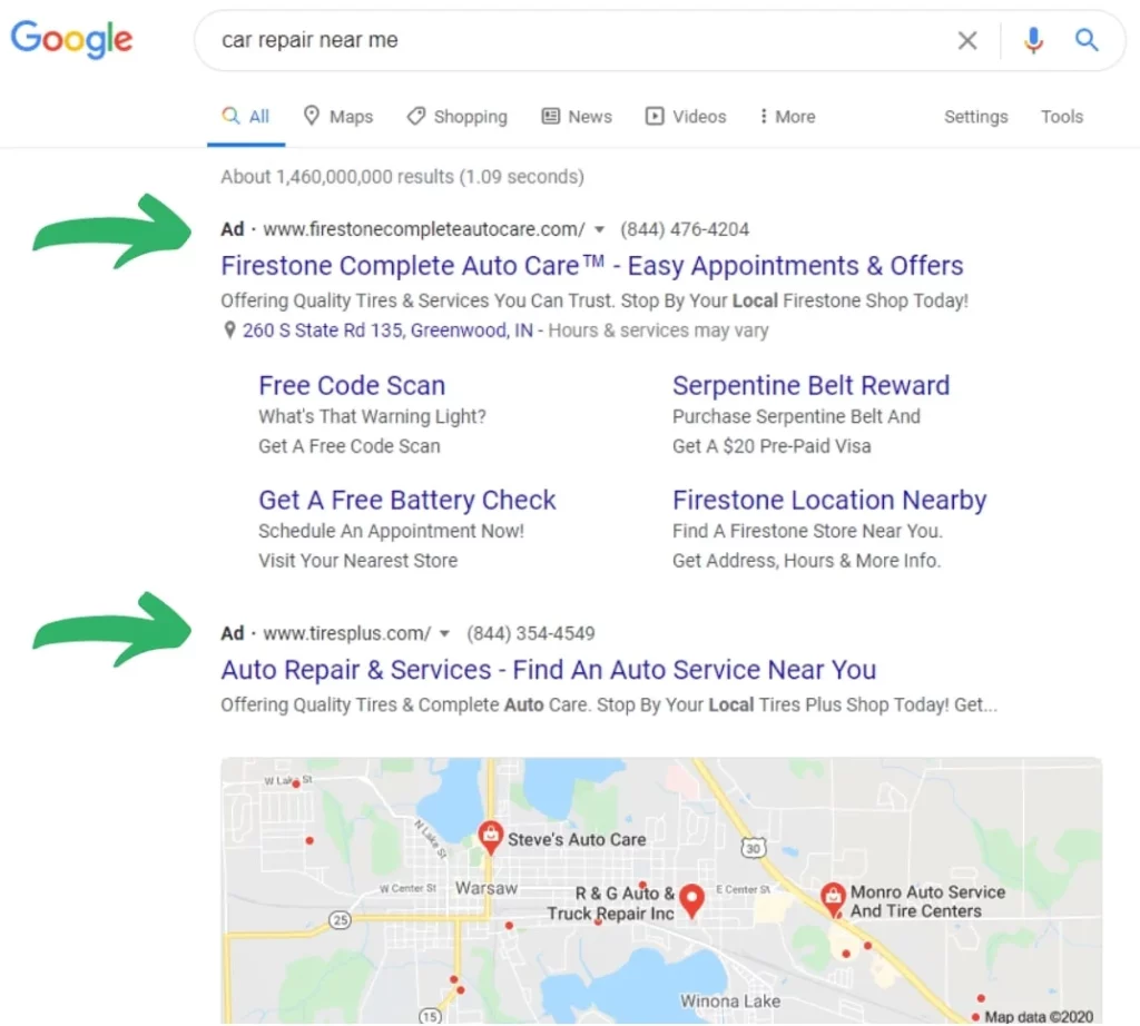 Google Ads Conversion Data Auto Body Shops