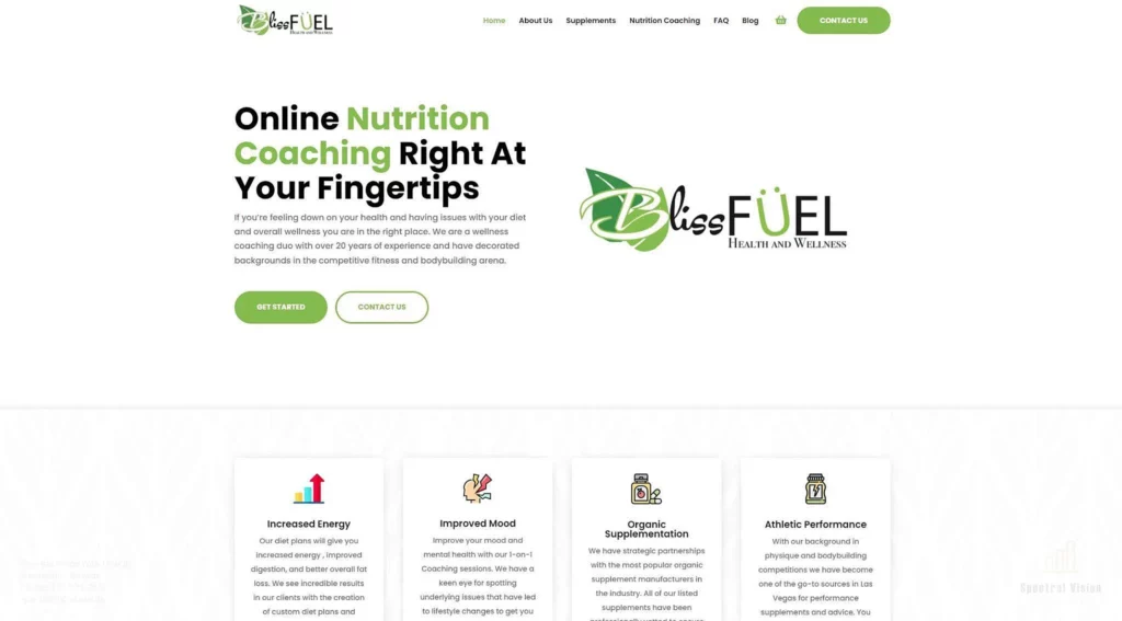 Spectral Vision Entry Level Website Pricing