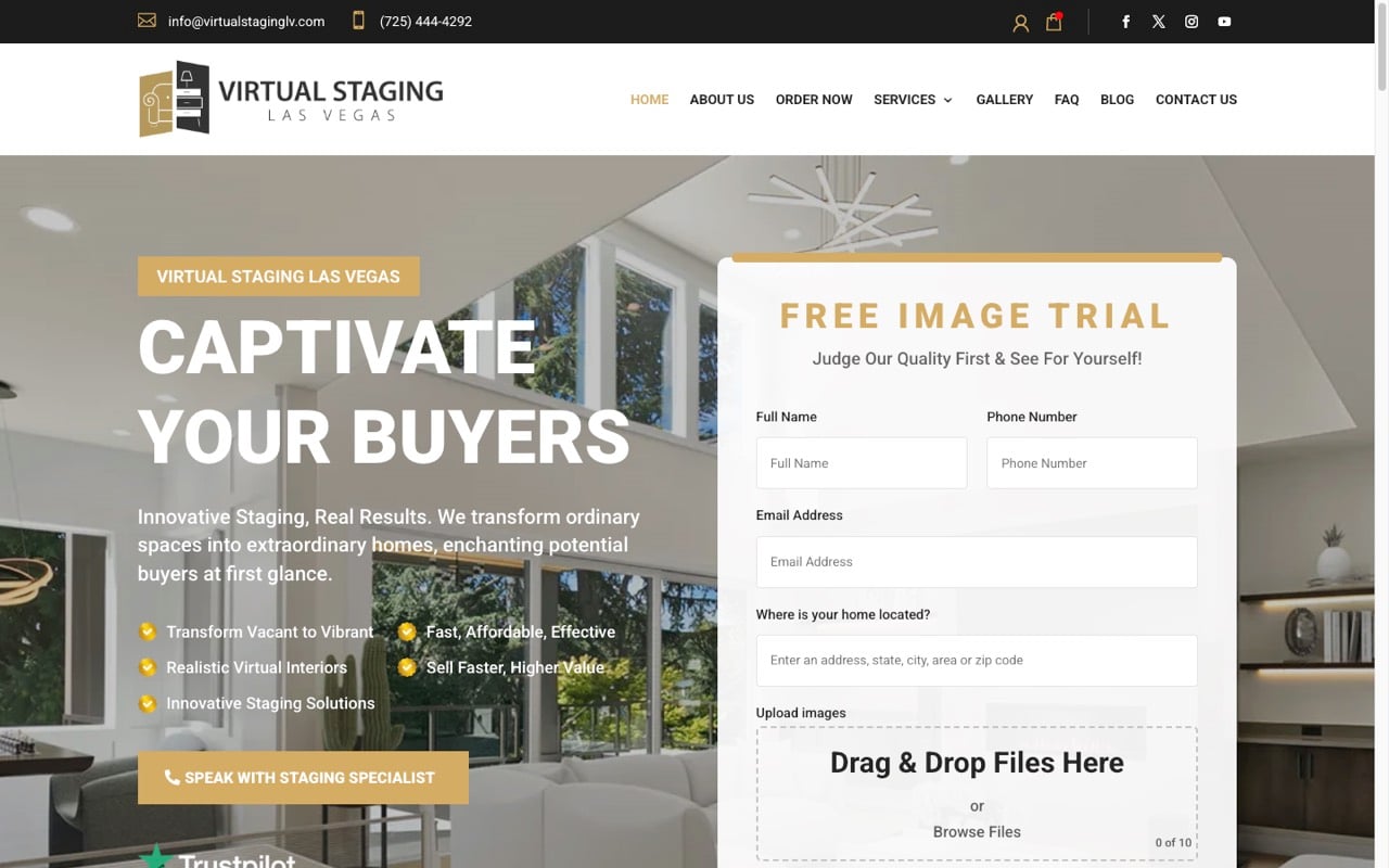 Virtual Staging Las Vegas website built by Spectral Vision